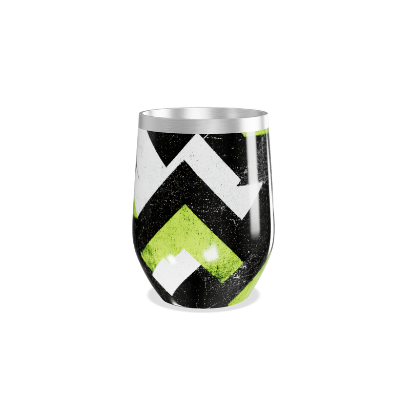 Copo Térmico Slim - Estampa Geométrica Verde