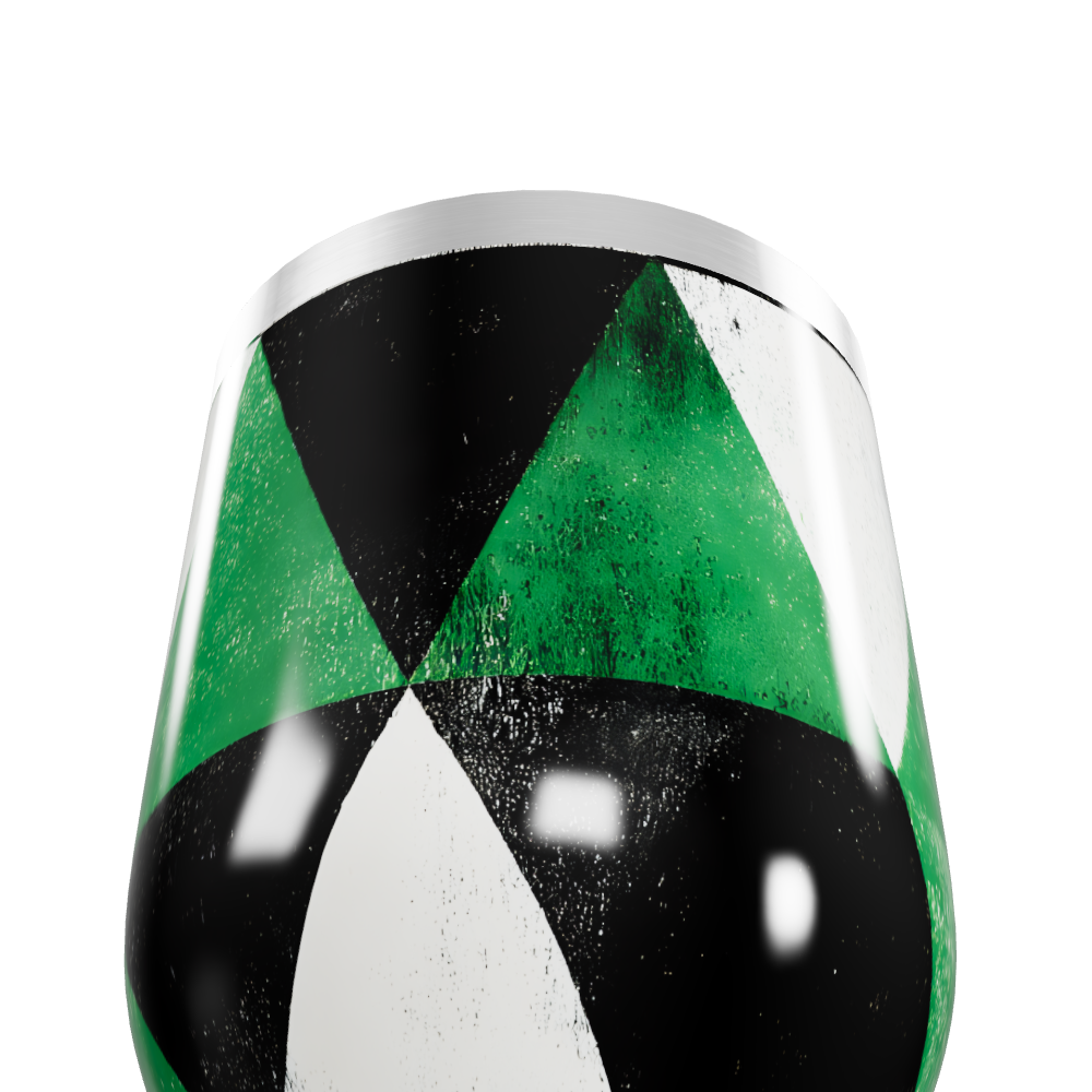 Copo Térmico Slim - Geométrico Verde e Preto