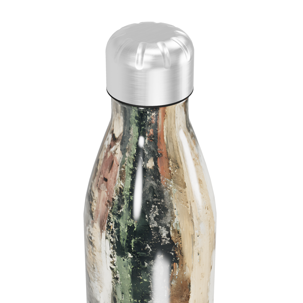 Garrafa Inox - Estampa Abstrata Multicolorida