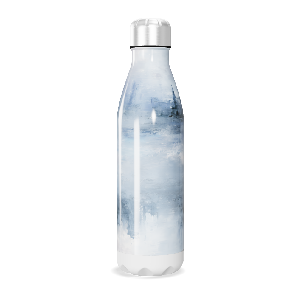 Garrafa Inox - Estampa Azul Abstrata