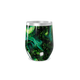 Copo Térmico Slim - Verde com Estampa Abstrata