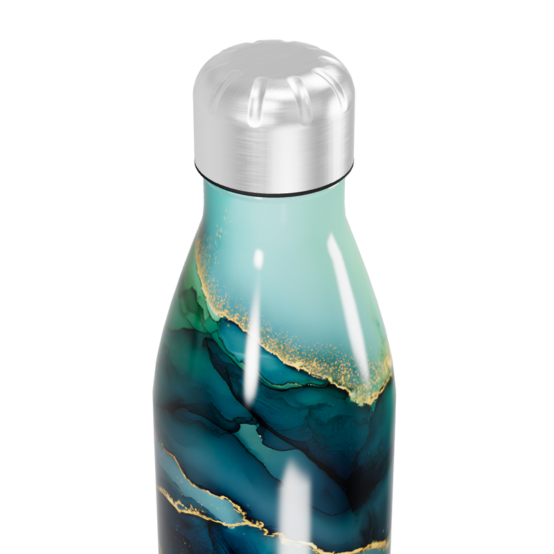 Garrafa Inox - Azul Marmorizada