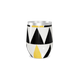 Copo Térmico Slim - Geométrico Preto e Amarelo