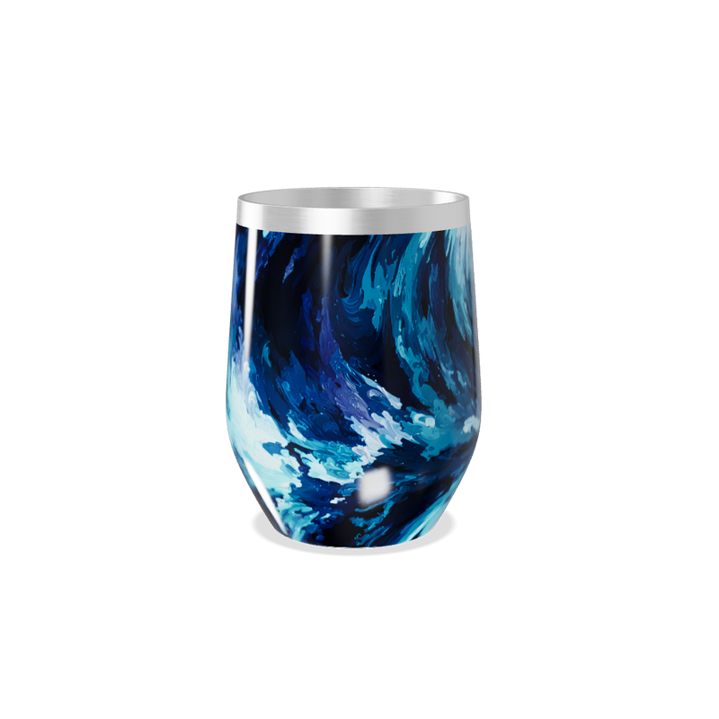 Copo Térmico Slim - Azul Estampa Abstrata