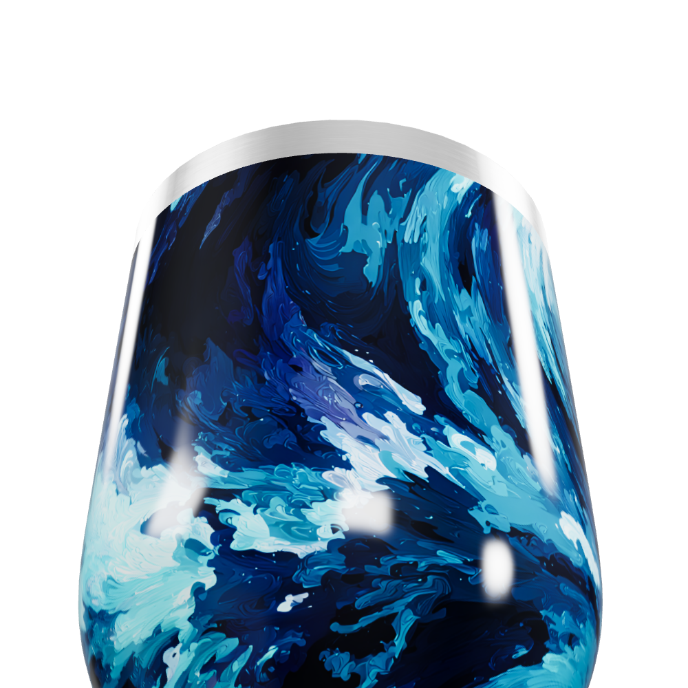 Copo Térmico Slim - Azul Estampa Abstrata