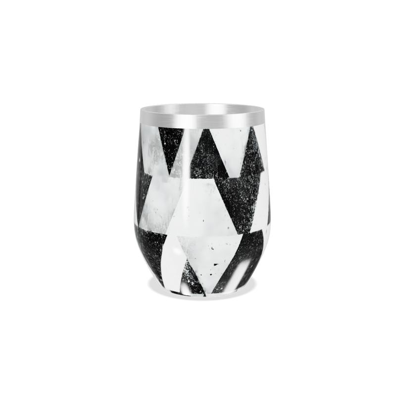 Copo Térmico Slim - Preto e Branco Geométrico