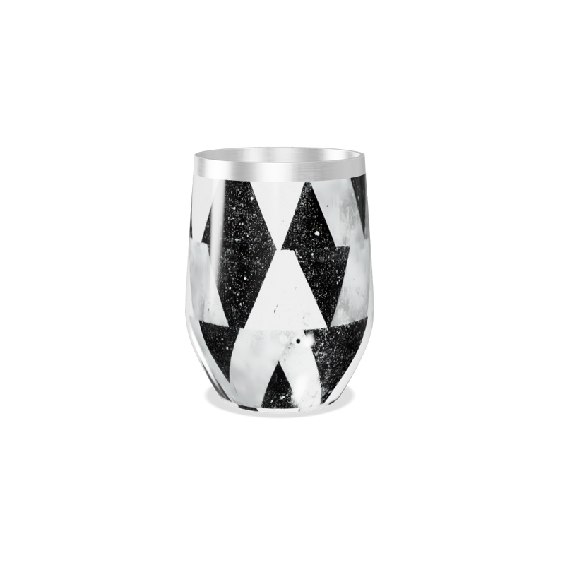 Copo Térmico Slim - Preto e Branco Geométrico