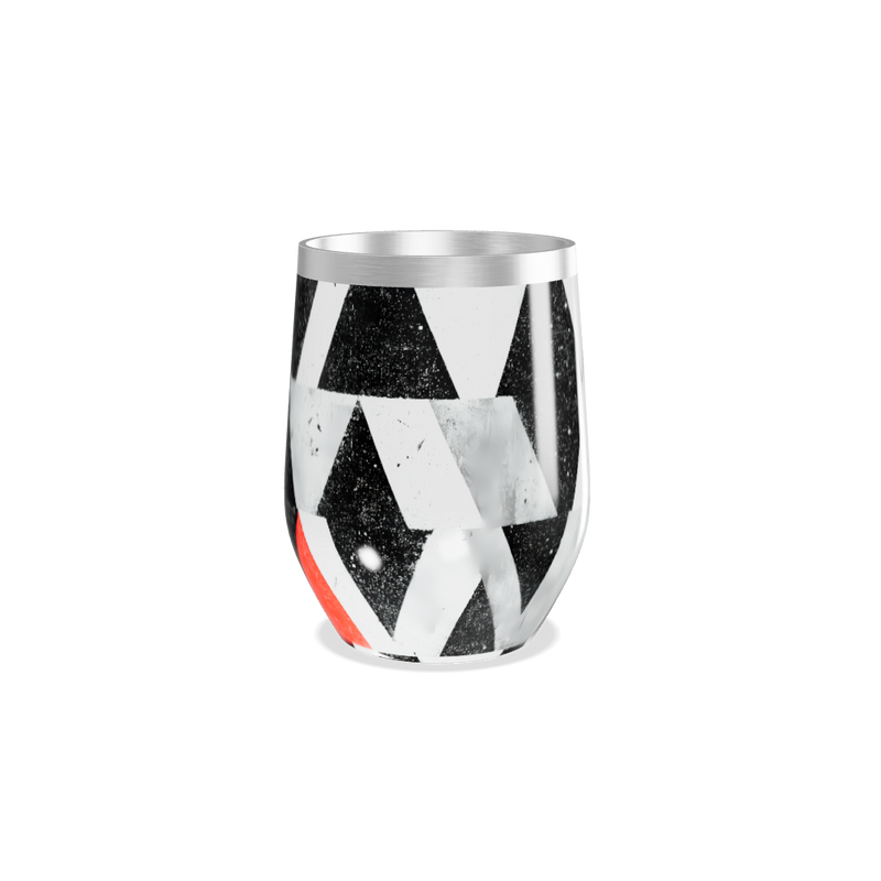 Copo Térmico Slim - Preto e Branco Geométrico