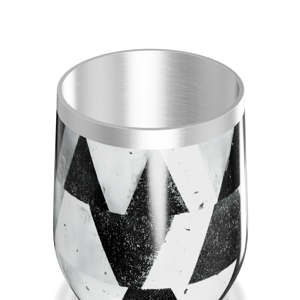 Copo Térmico Slim - Preto e Branco Geométrico