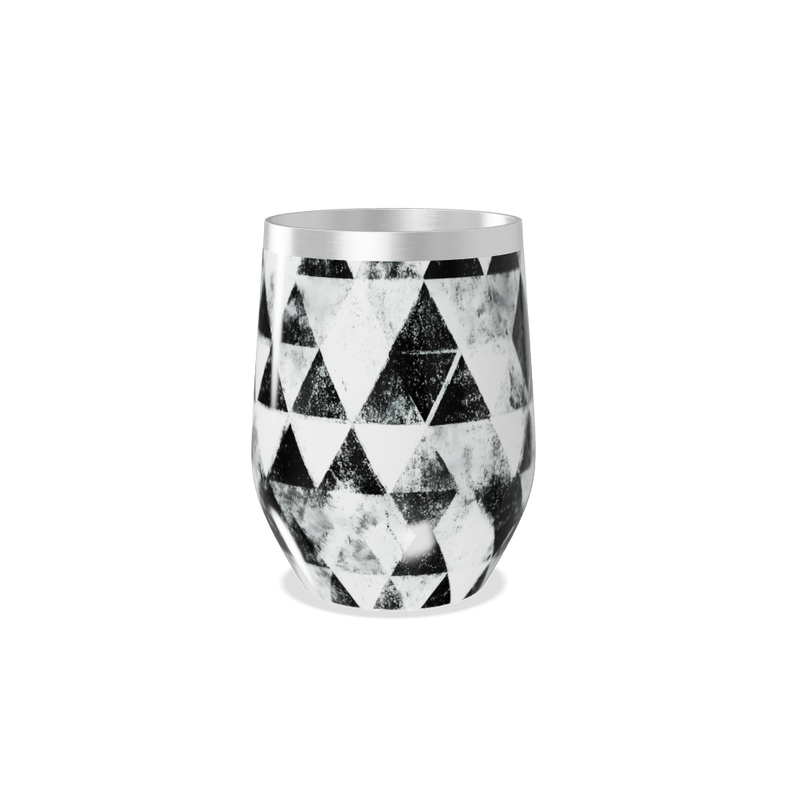 Copo Térmico Slim - Triângulos Preto e Branco