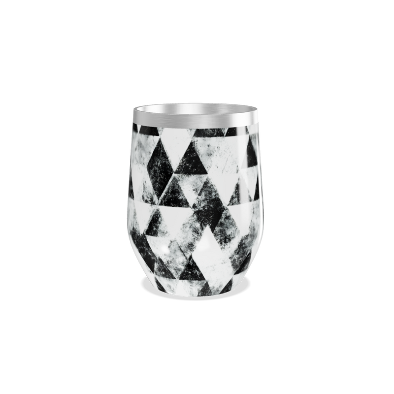 Copo Térmico Slim - Triângulos Preto e Branco