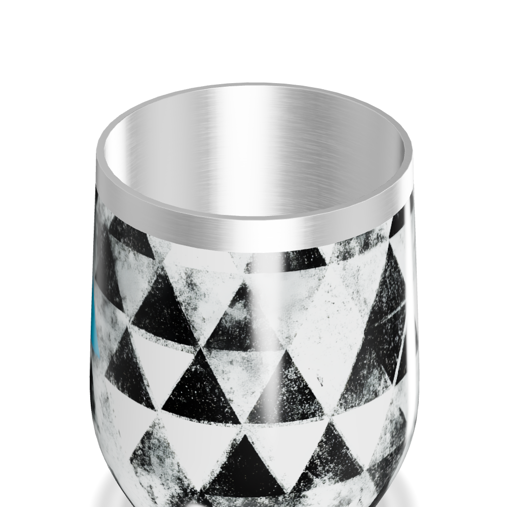 Copo Térmico Slim - Triângulos Preto e Branco