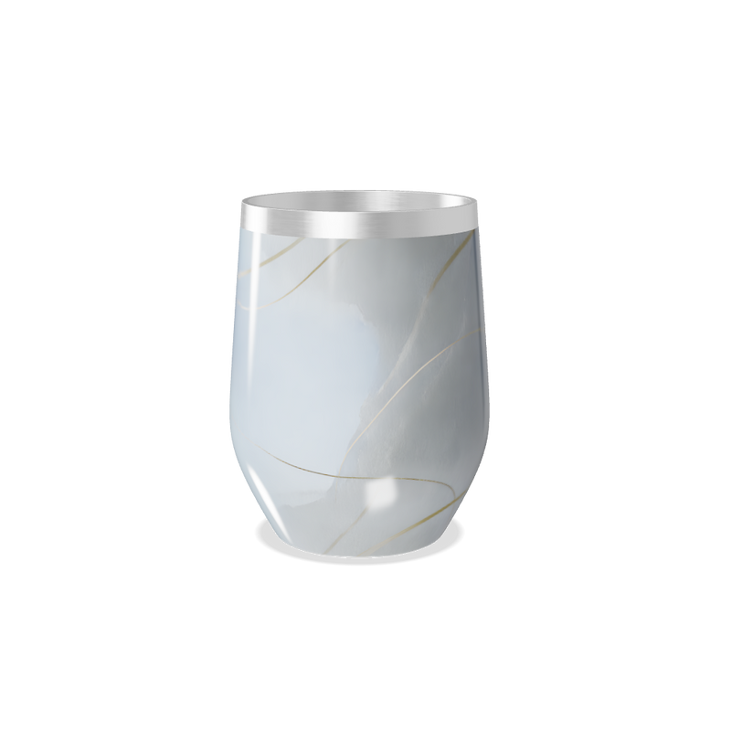 Copo Térmico Slim - Mármore Branco Inox