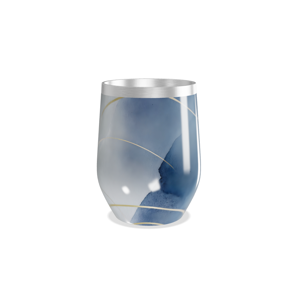 Copo Térmico Slim - Mármore Branco Inox