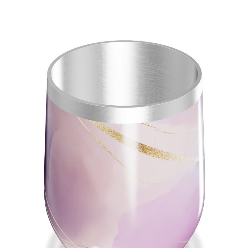 Copo Térmico Slim - Rosa Mármore Aço Inox