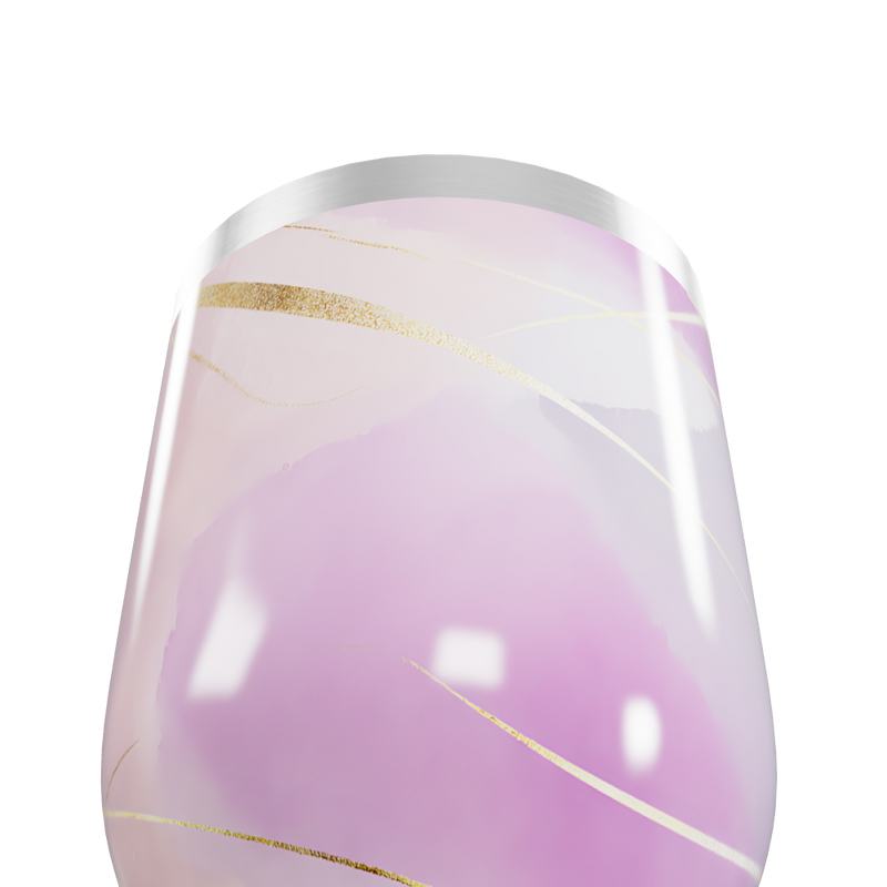 Copo Térmico Slim - Rosa Mármore Aço Inox