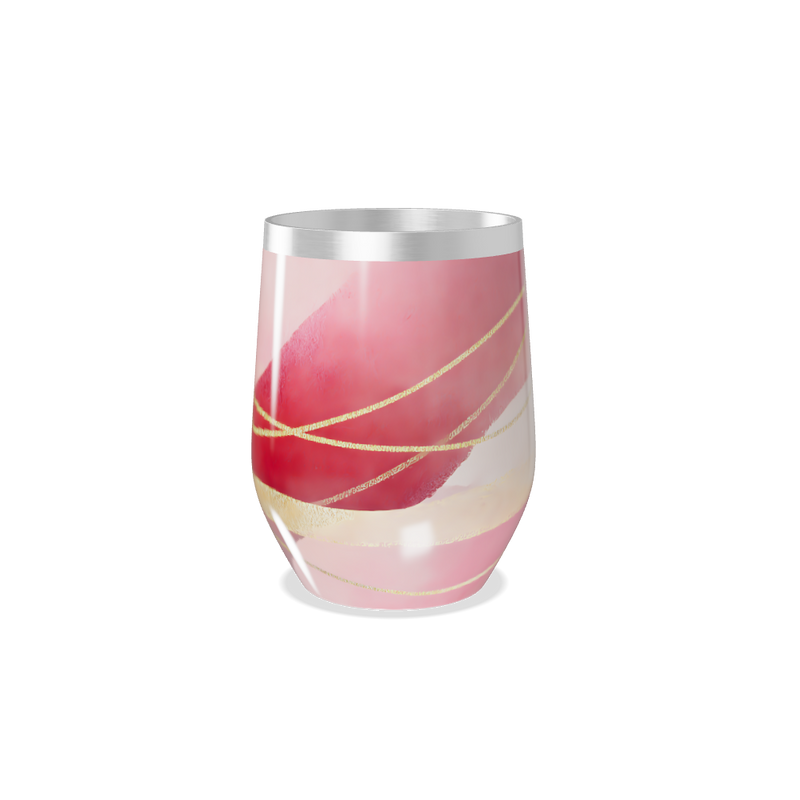 Copo Térmico Slim - Rosa Dourado Abstrato