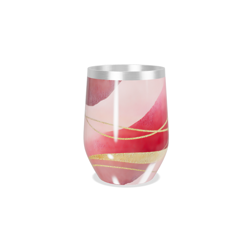 Copo Térmico Slim - Rosa Dourado Abstrato