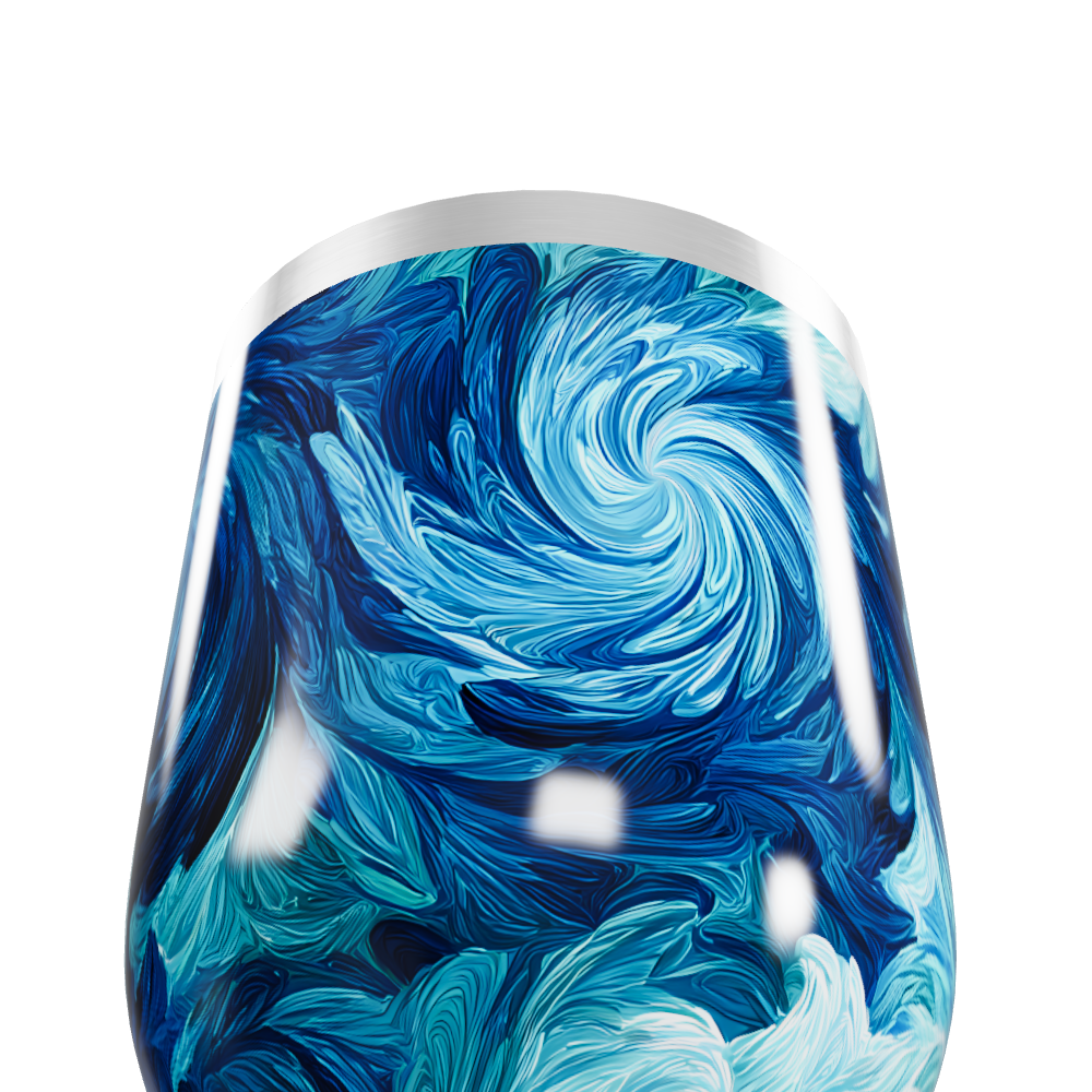 Copo Térmico Slim - Azul Turquesa Espiral