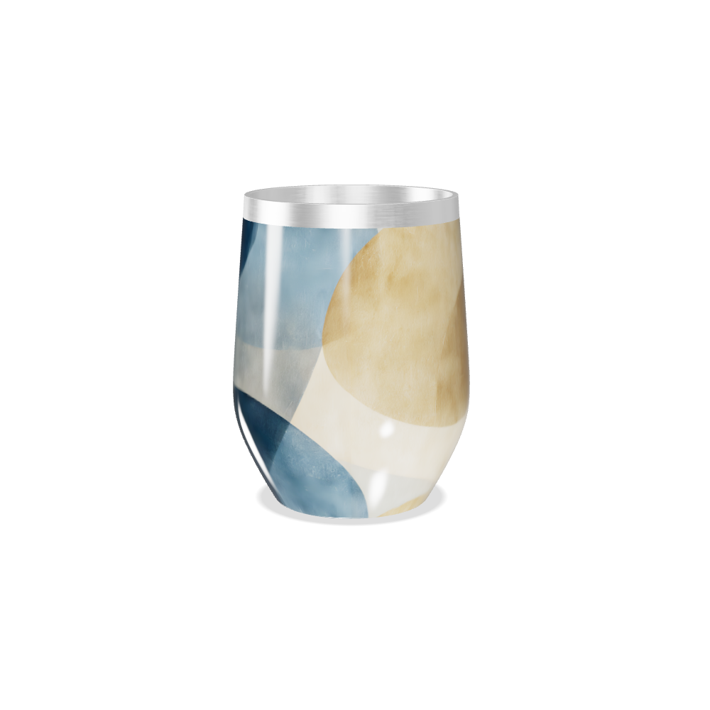 Copo Térmico Slim - Design Abstrato Azul