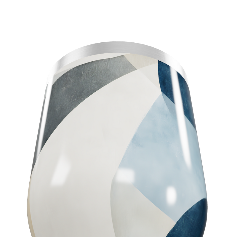 Copo Térmico Slim - Design Abstrato Azul