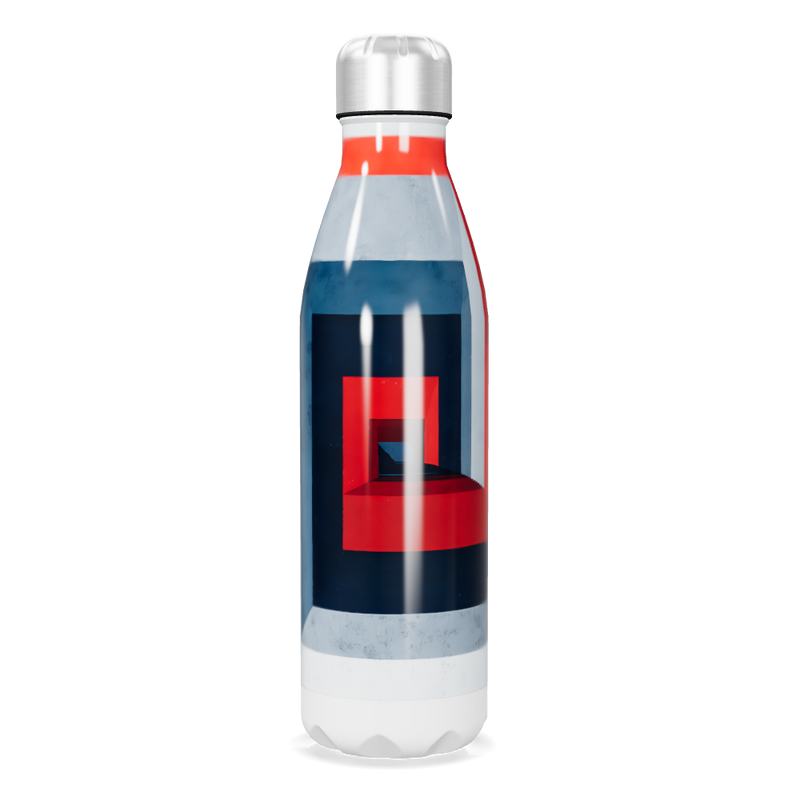Garrafa Inox Design Geométrico Colorida