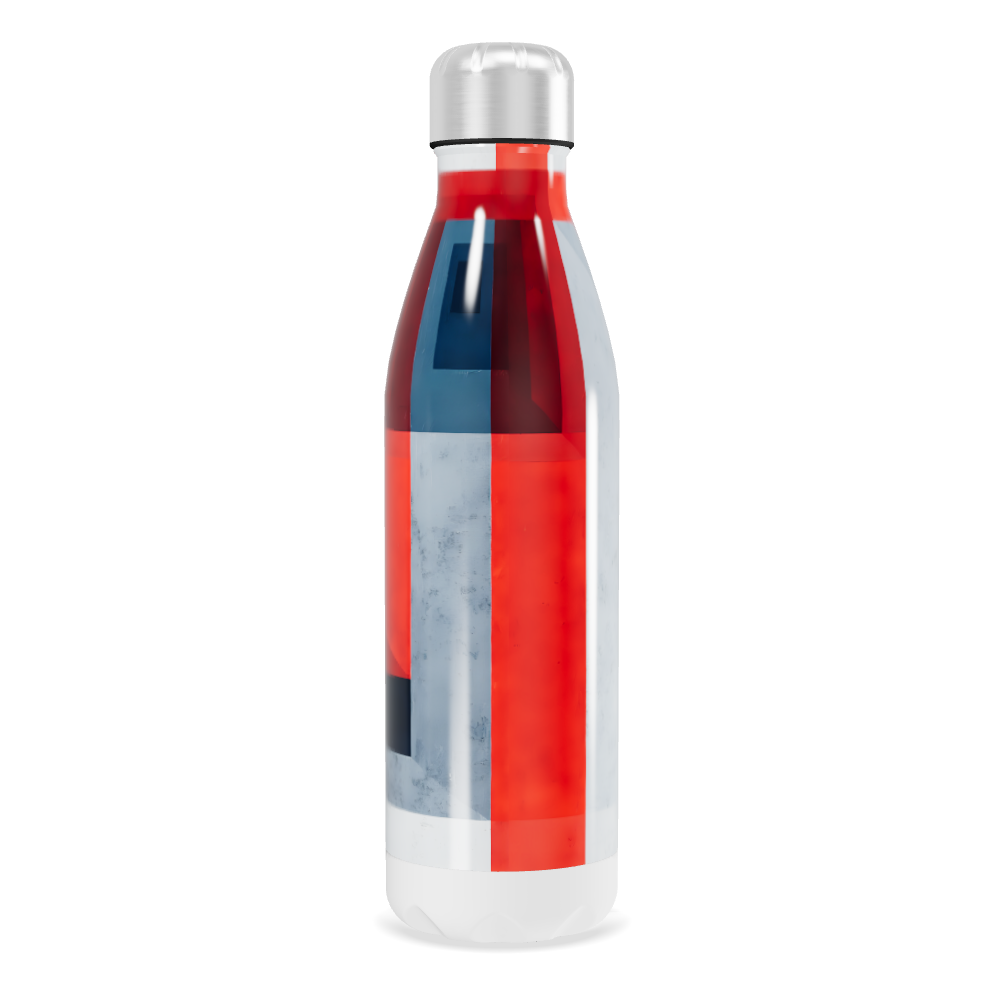 Garrafa Inox Design Geométrico Colorida