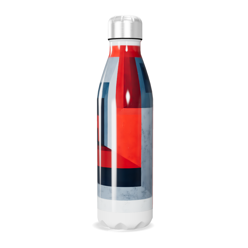 Garrafa Inox Design Geométrico Colorida