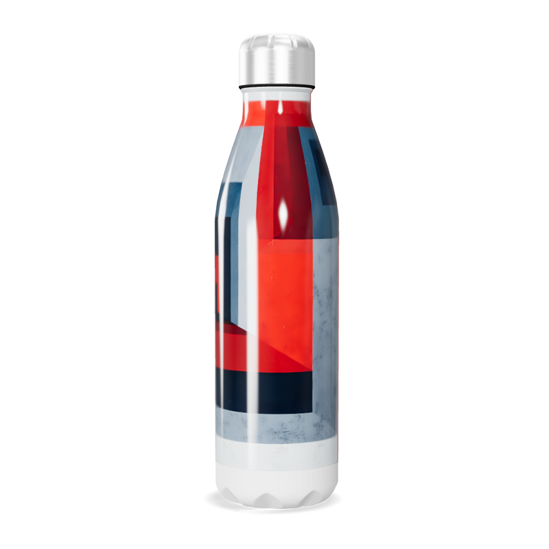 Garrafa Inox Design Geométrico Colorida