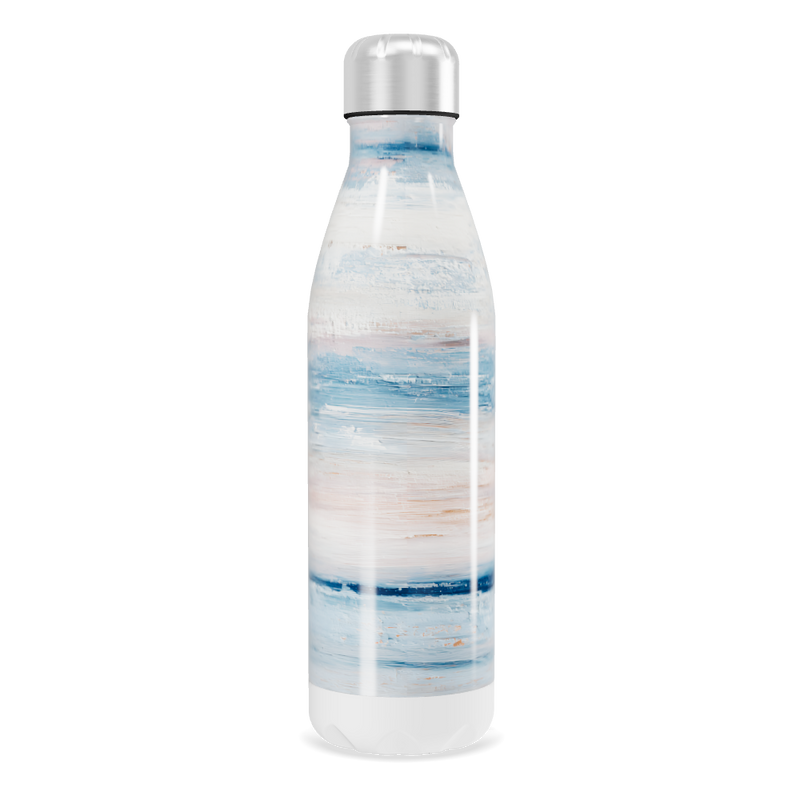 Garrafa Inox Estampada Azul e Branca