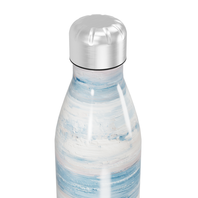 Garrafa Inox Estampada Azul e Branca