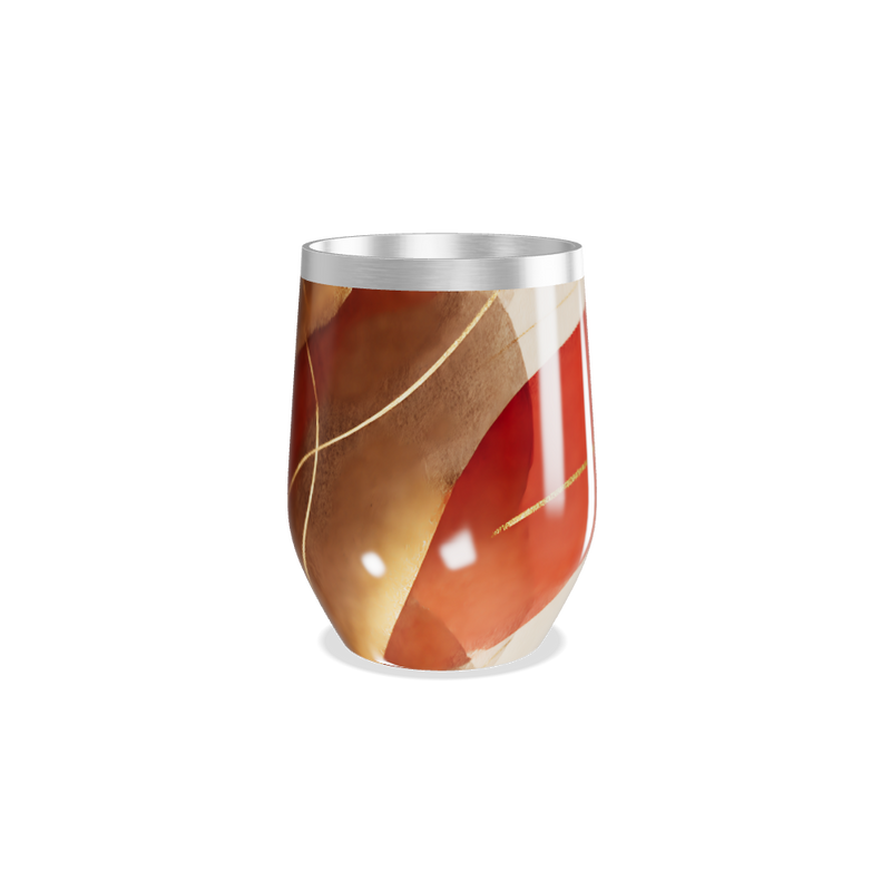 Copo Térmico Slim - Abstrato Laranja Aço Inox