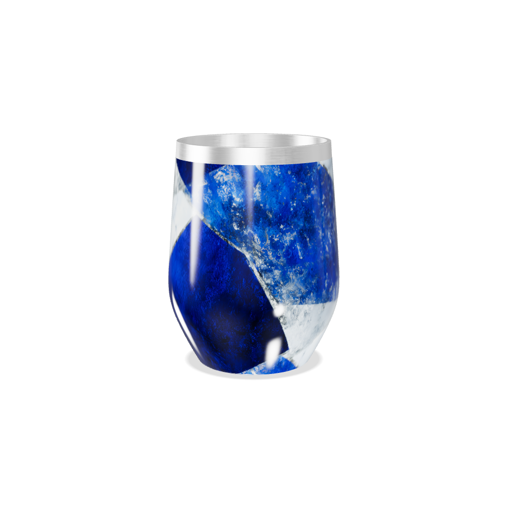 Copo Térmico Slim Azul e Branco Inox