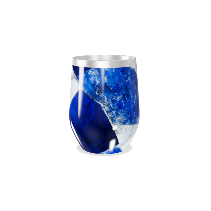 Copo Térmico Slim Azul e Branco Inox