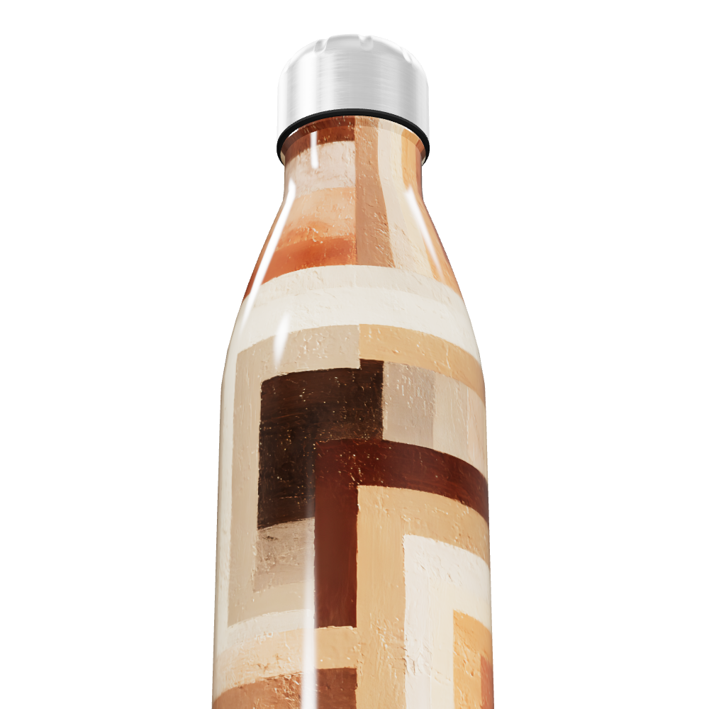 Garrafa Inox - Estampa Geométrica Colorida