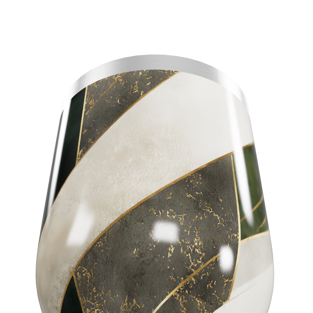 Copo Térmico Slim - Preto e Branco com Listras