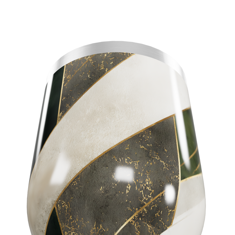 Copo Térmico Slim - Preto e Branco com Listras