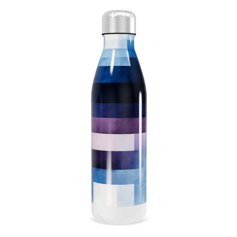 Garrafa Inox - Estampa Azul e Roxa