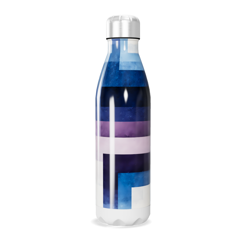 Garrafa Inox - Estampa Azul e Roxa