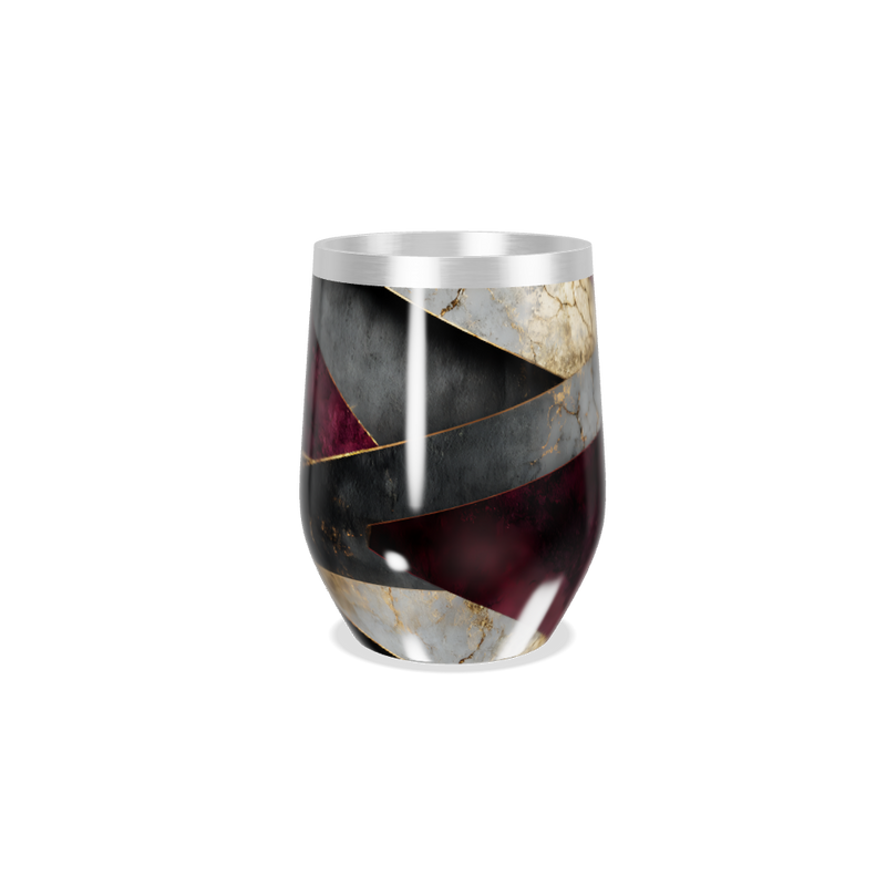 Copo Térmico Slim - Mármore Vinho e Dourado