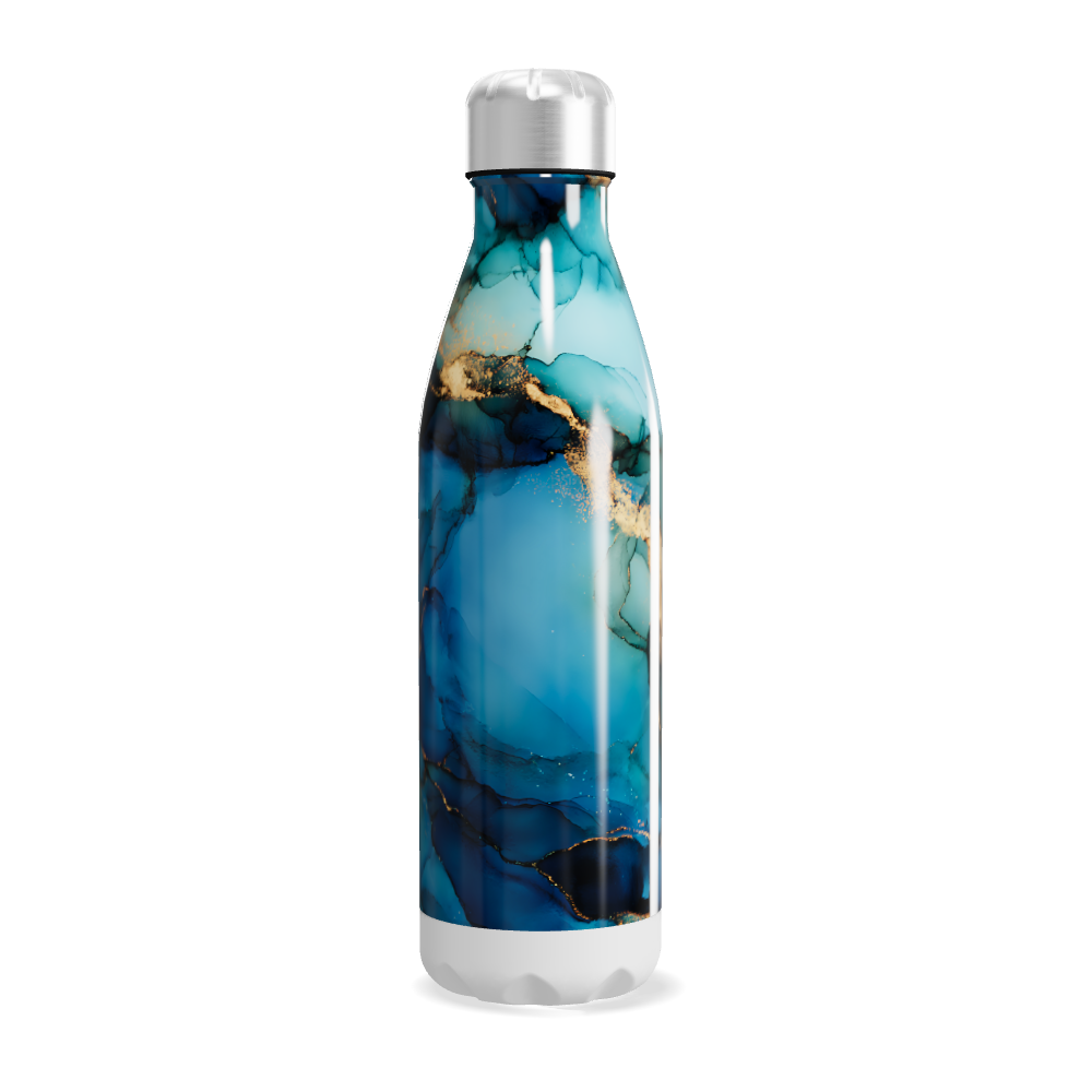 Garrafa Inox - Azul Marmorizada 500ml