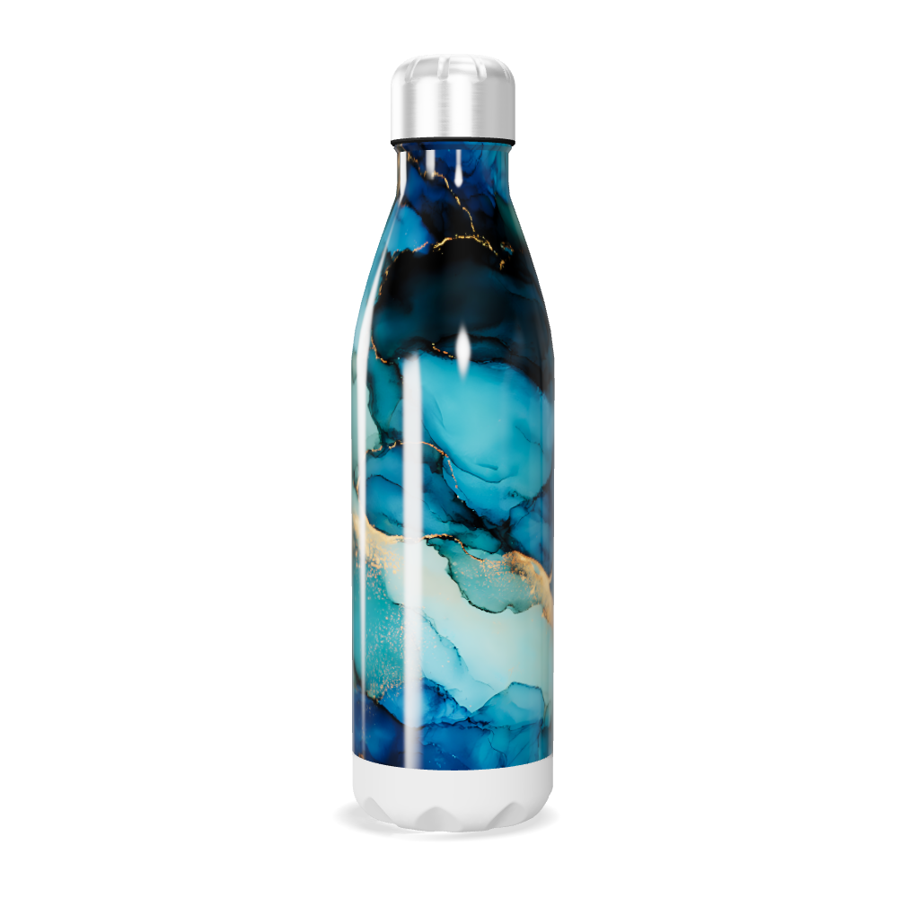 Garrafa Inox - Azul Marmorizada 500ml
