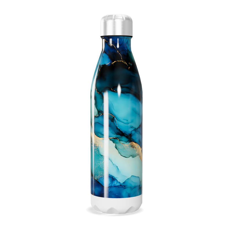 Garrafa Inox - Azul Marmorizada 750ml