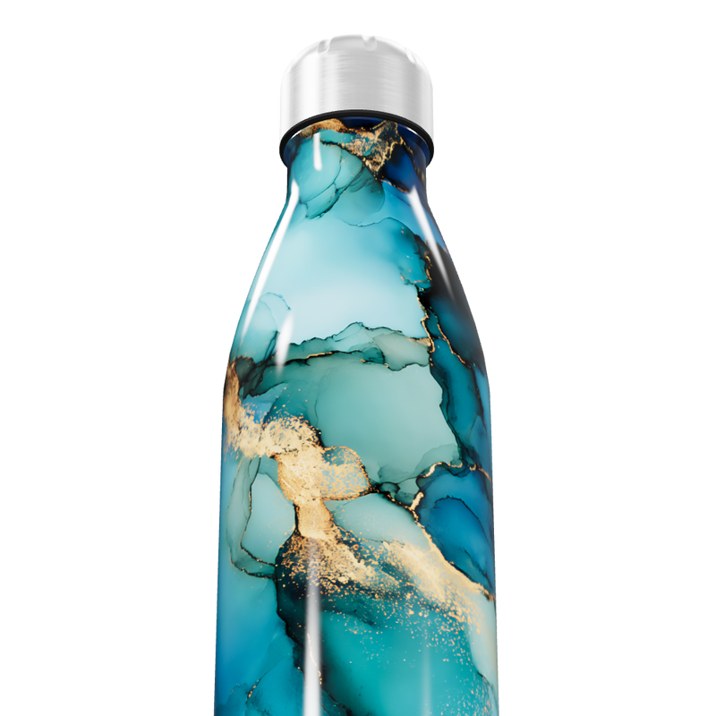 Garrafa Inox - Azul Marmorizada 750ml