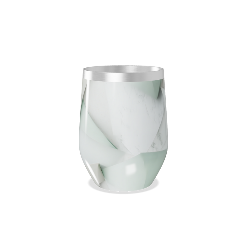 Copo Térmico Slim - Branco Marmorizado Aço