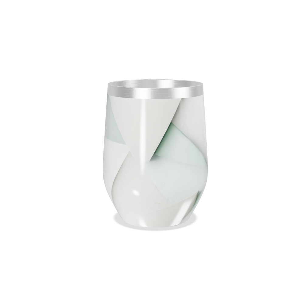 Copo Térmico Slim - Branco Marmorizado Aço