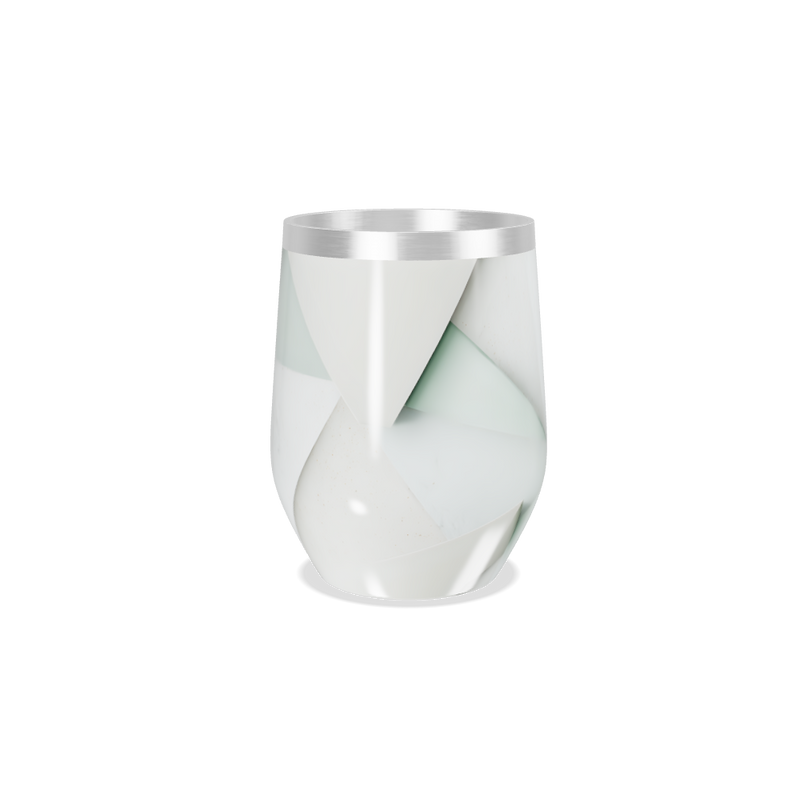 Copo Térmico Slim - Branco Marmorizado Aço