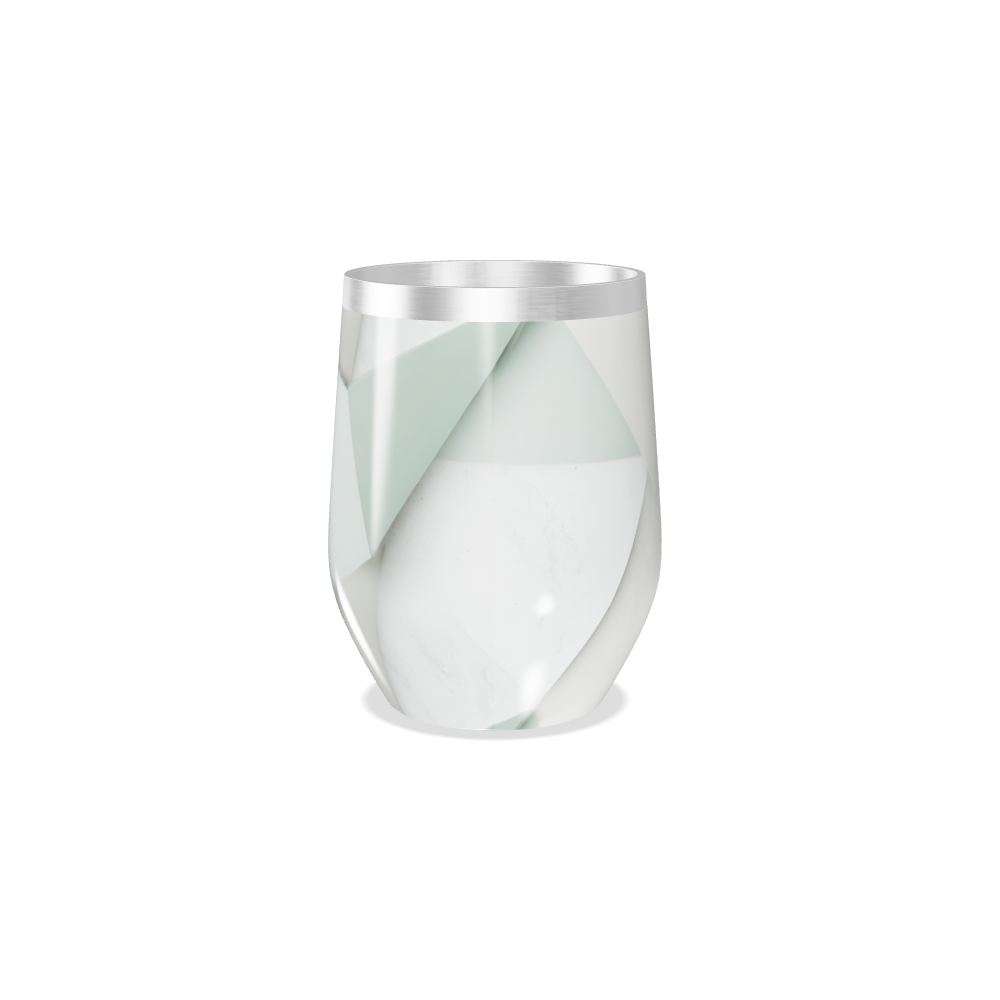 Copo Térmico Slim - Branco Marmorizado Aço