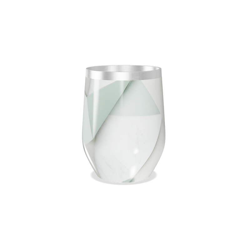 Copo Térmico Slim - Branco Marmorizado Aço