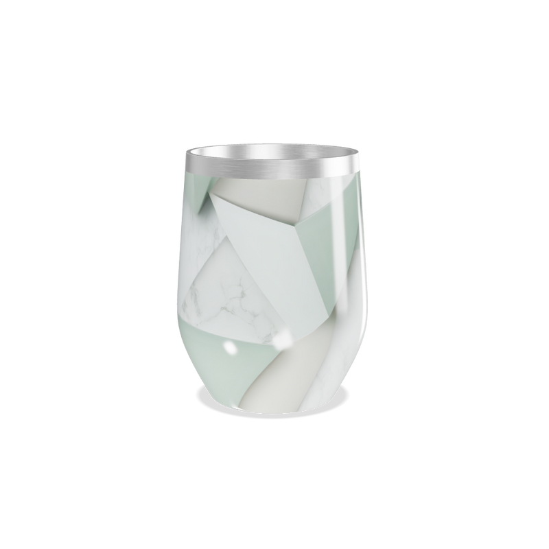 Copo Térmico Slim - Branco Marmorizado Aço